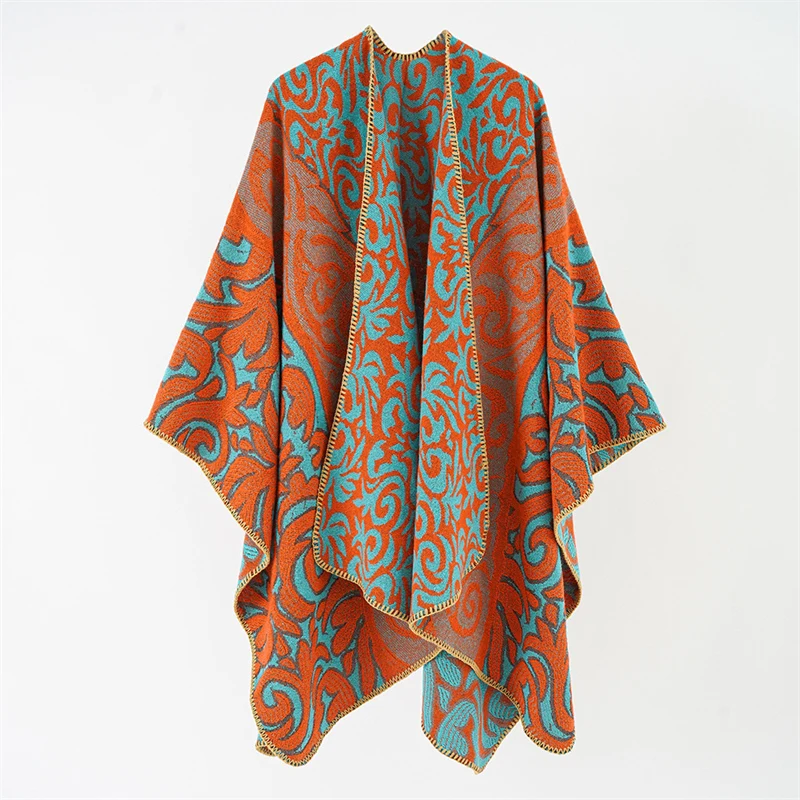 Poncho Cape Orange – Image 3